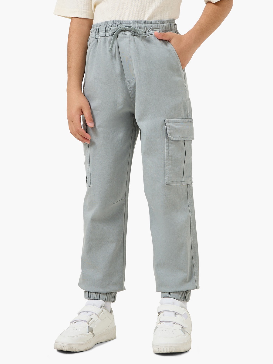 Trousers with Pockets and Elasticated Drawstring