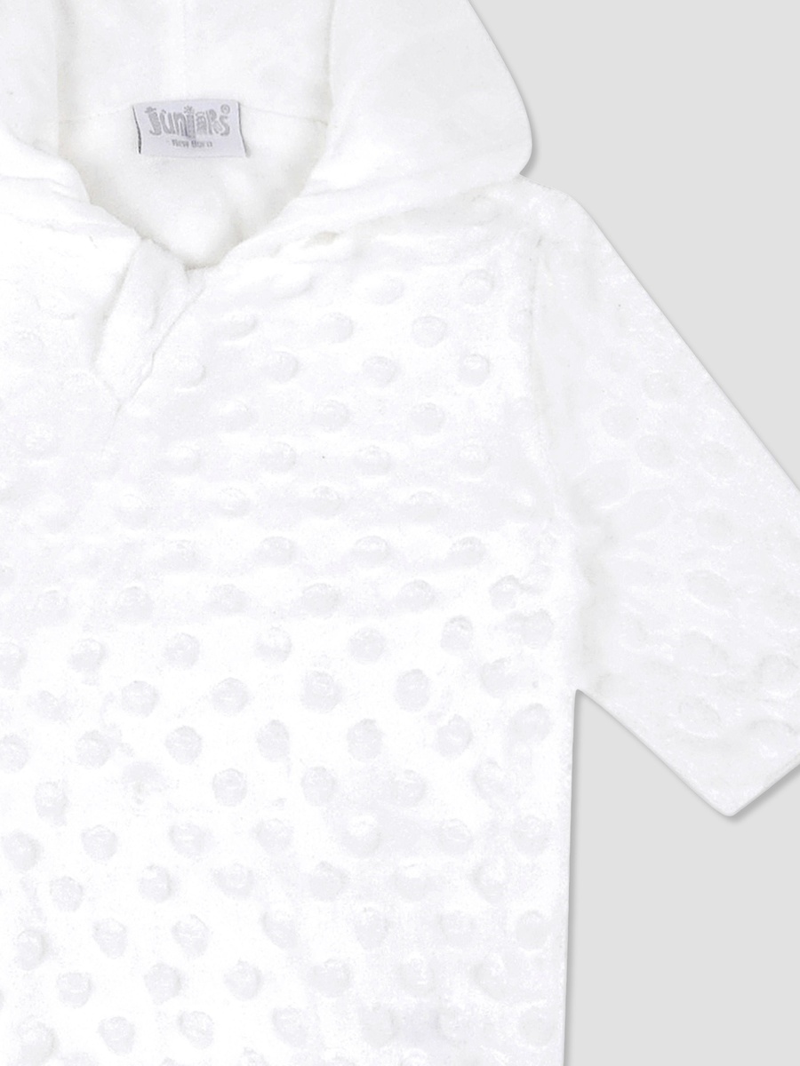 Textured Closed Feet Sleepsuit with Hood and Zip Closure