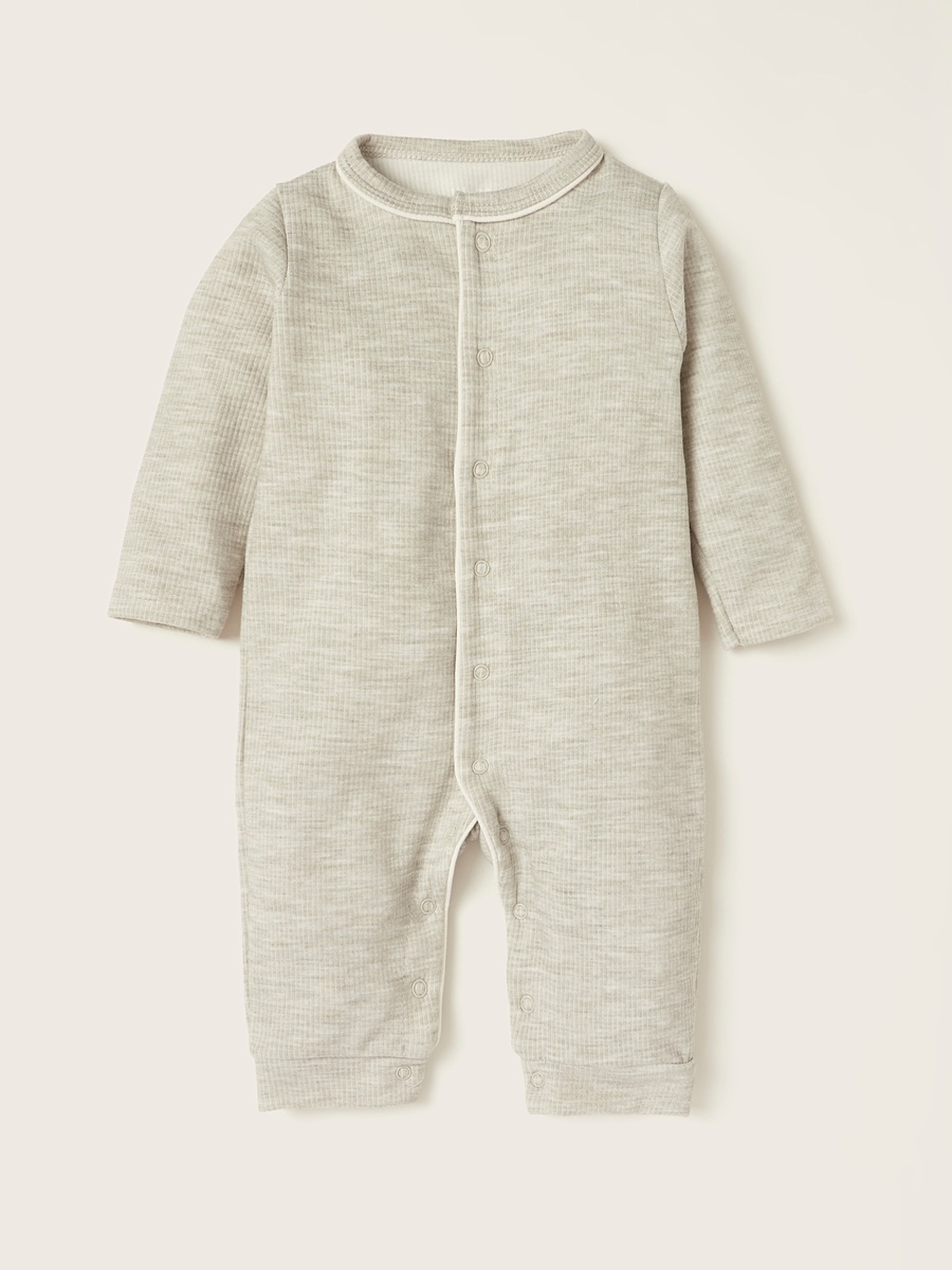 Textured Sleepsuit with Long Sleeves