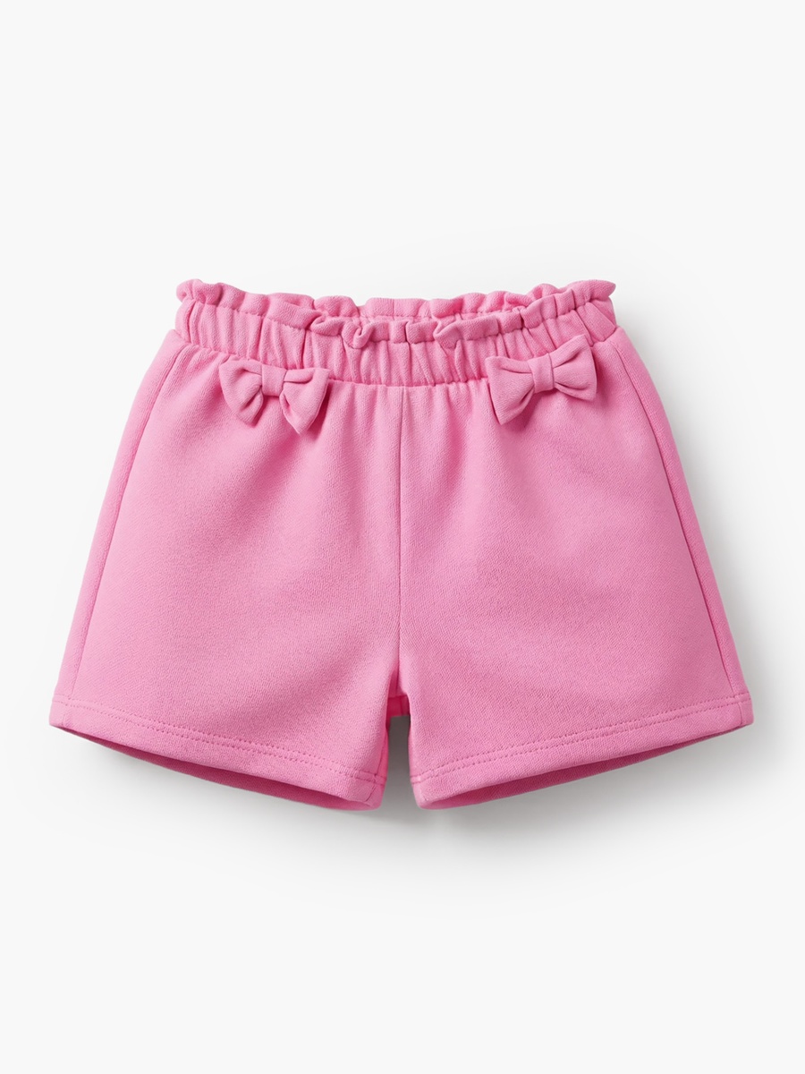 Pack of 2 Elasticated Waist Shorts with Bow Accent