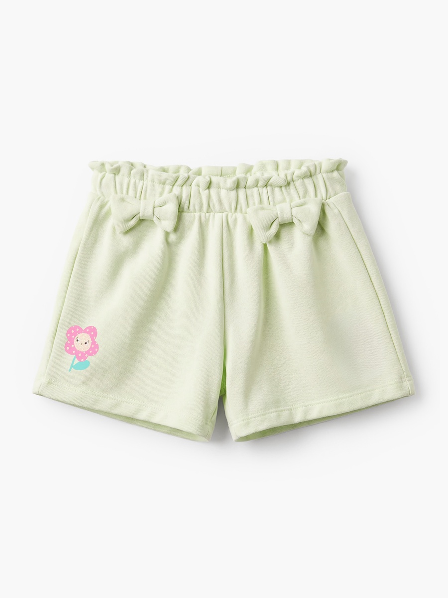Pack of 2 Elasticated Waist Shorts with Bow Accent