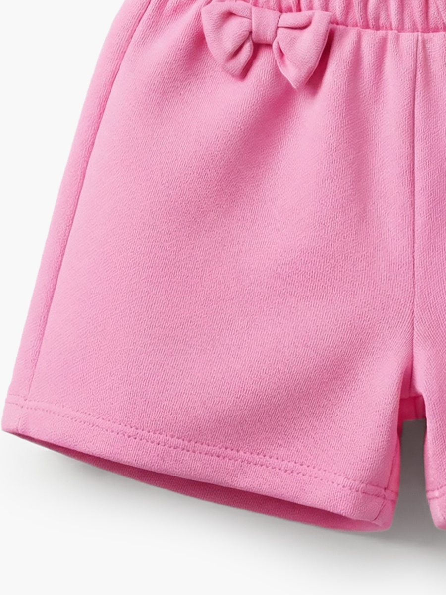 Pack of 2 Elasticated Waist Shorts with Bow Accent
