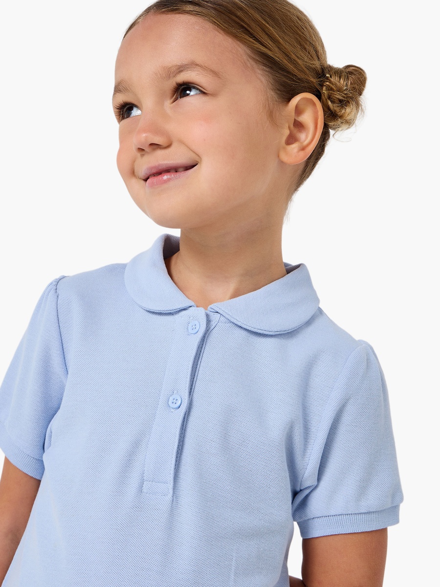 Collared Short Sleeves Polo Dress with Pleats