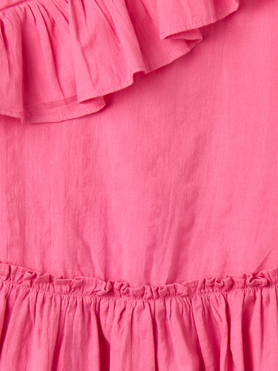 V Neck Sleeveless A-Line Dress with Ruffles