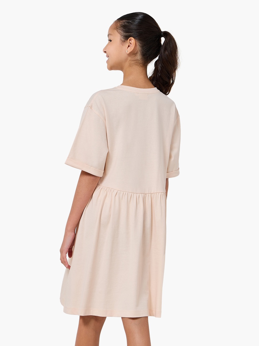 Short Sleeves Knee Length A-Line Dress with Floral Print