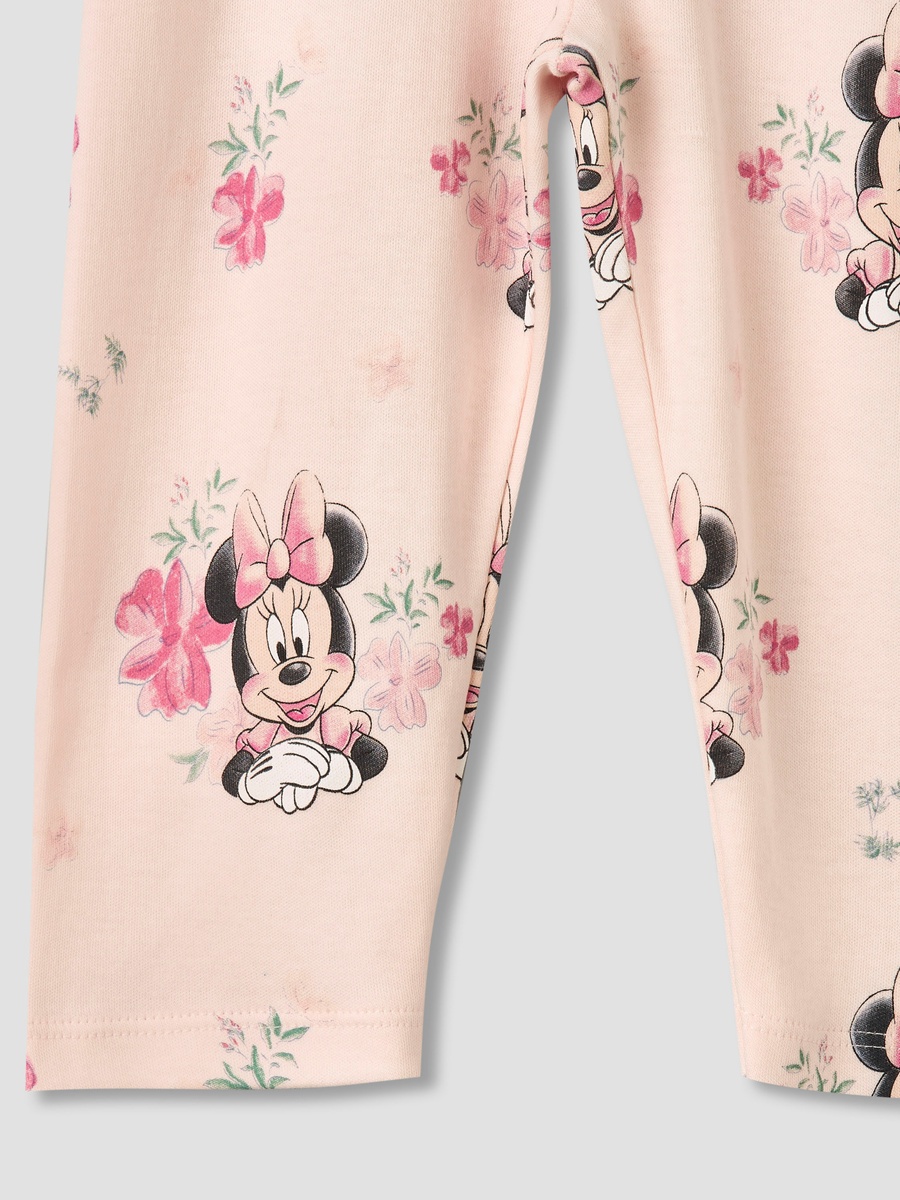Cotton Collared Long Sleeves Pyjama Set with Minnie Mouse Print