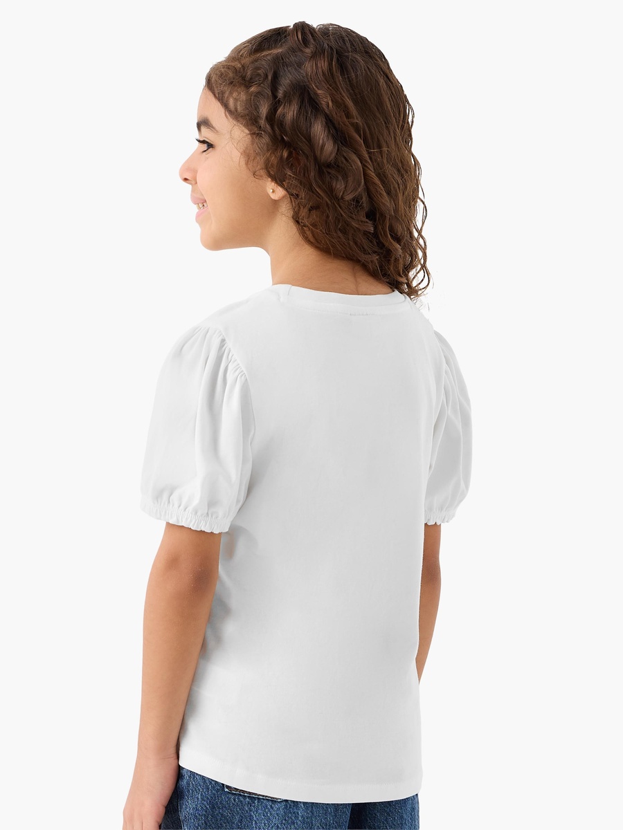 Round Neck Short Sleeves T-Shirt with Embellished Graphic Print