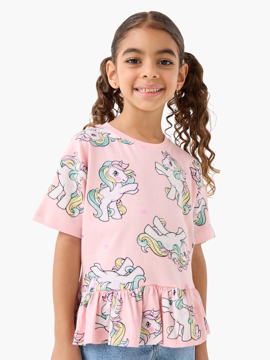 Pack of 2 Round Neck Short Sleeves T-Shirt with My Little Pony Print