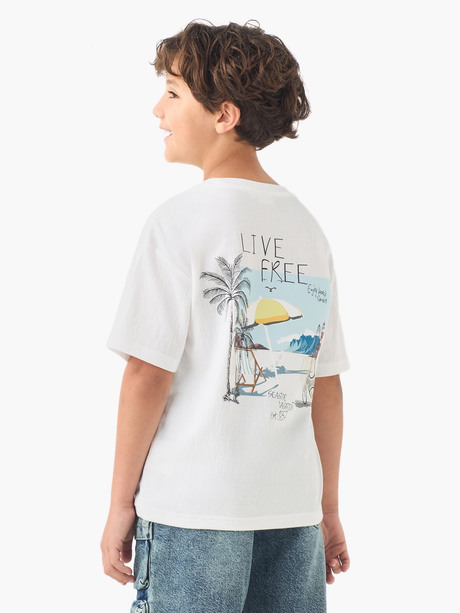 Crew Neck Short Sleeves T-Shirt with Graphic Print