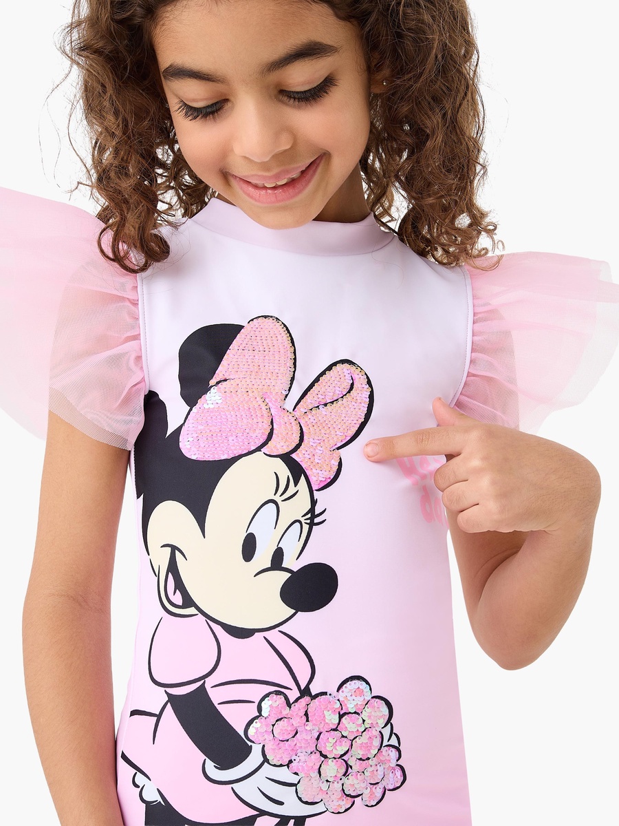 Girls Minnie Mouse Sequinned Swimsuit
