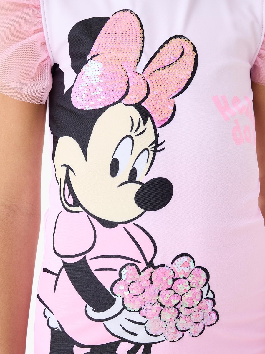Girls Minnie Mouse Sequinned Swimsuit