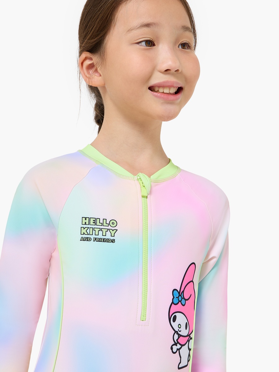 Girls Zip Closure Swimsuit