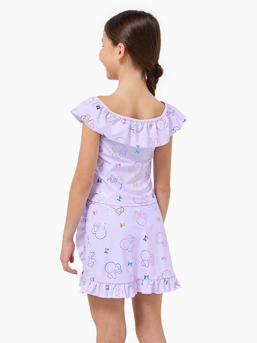 Set of 2 Girls Minnie Mouse Print Swimsuit Set