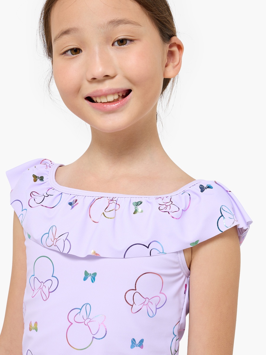 Set of 2 Girls Minnie Mouse Print Swimsuit Set