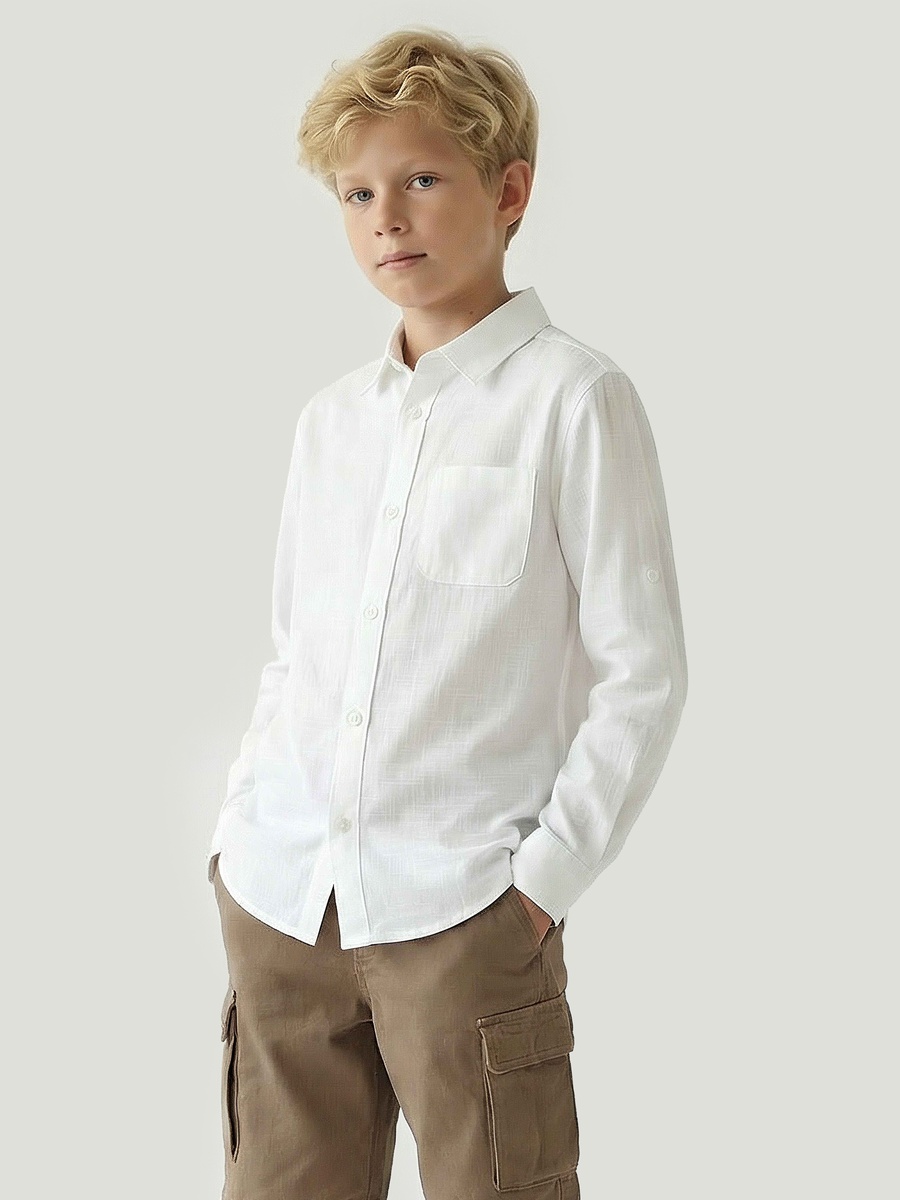 Long Sleeves Shirt with Chest Pocket