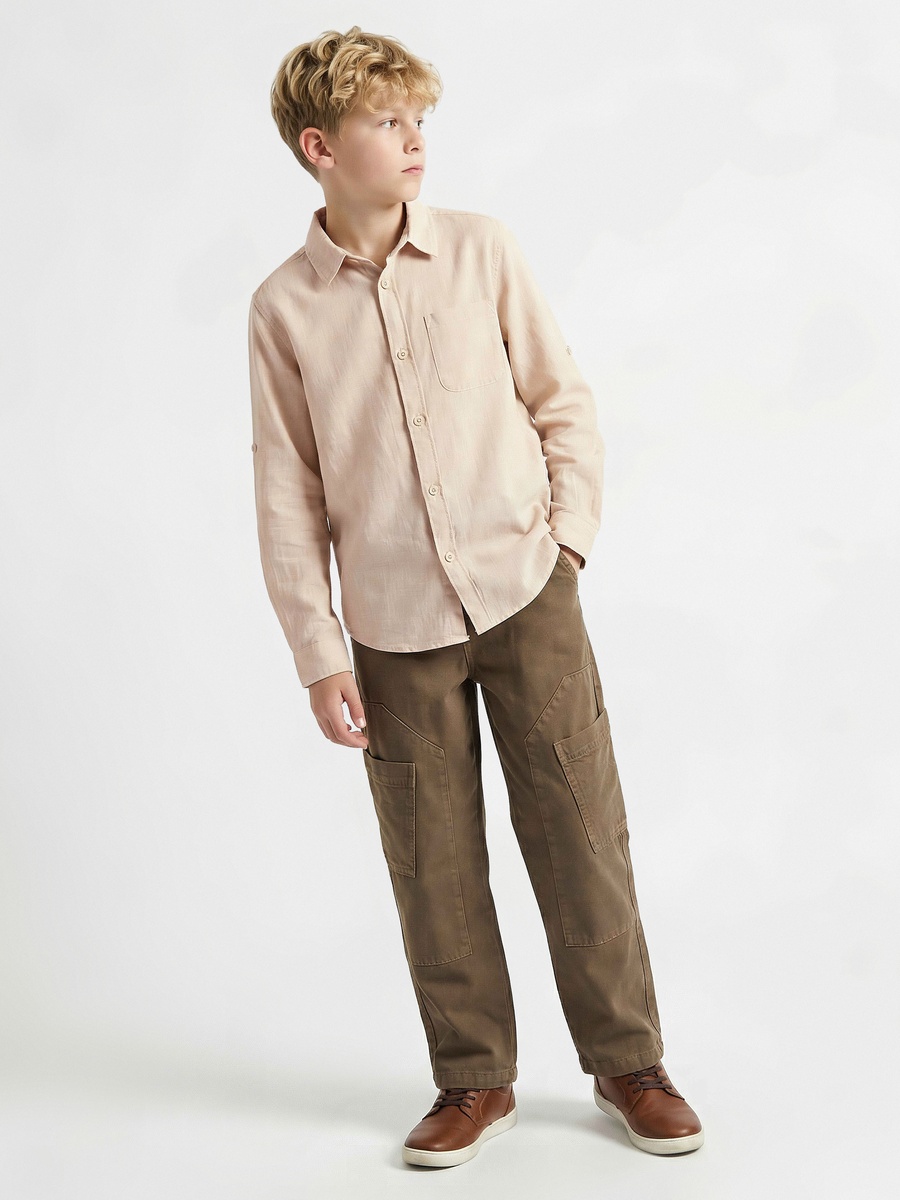 Long Sleeve Shirt with Solid Design