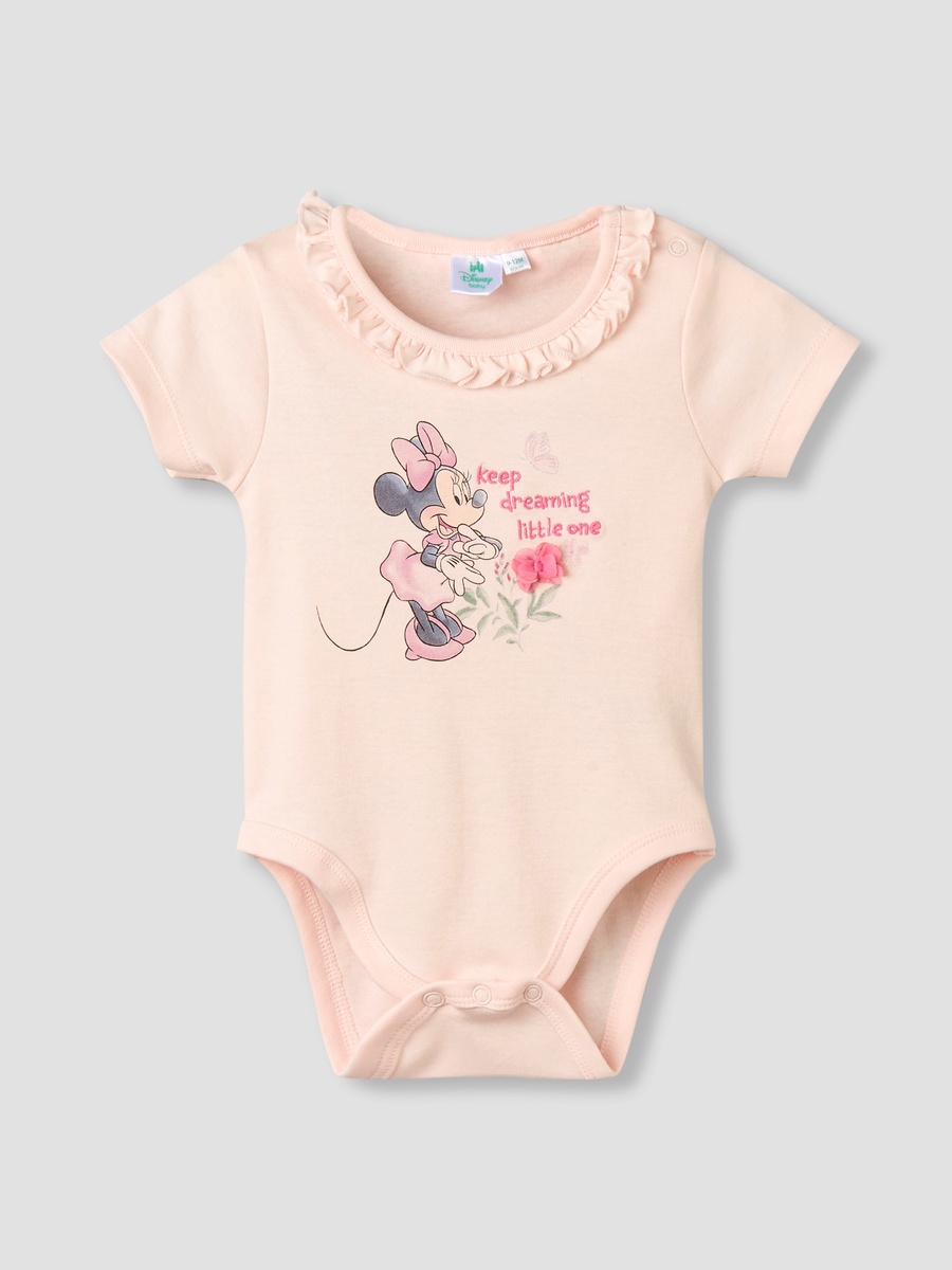 Cotton Bodysuit and Leggings Set with Minnie Mouse Print