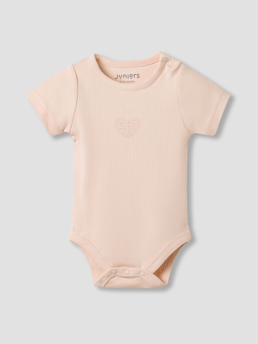 Short Sleeves Bodysuit with Snap Button Closure - Set of 2