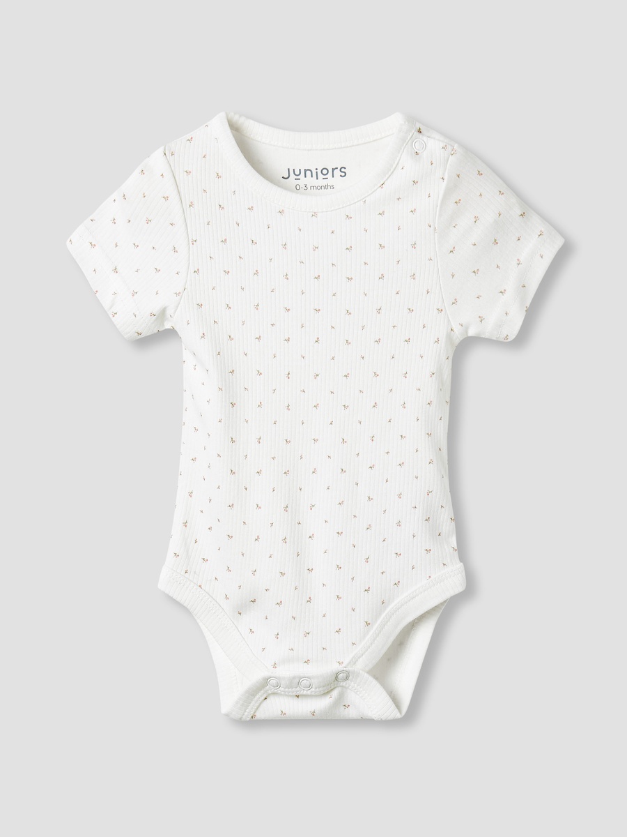 Short Sleeves Bodysuit with Snap Button Closure - Set of 2