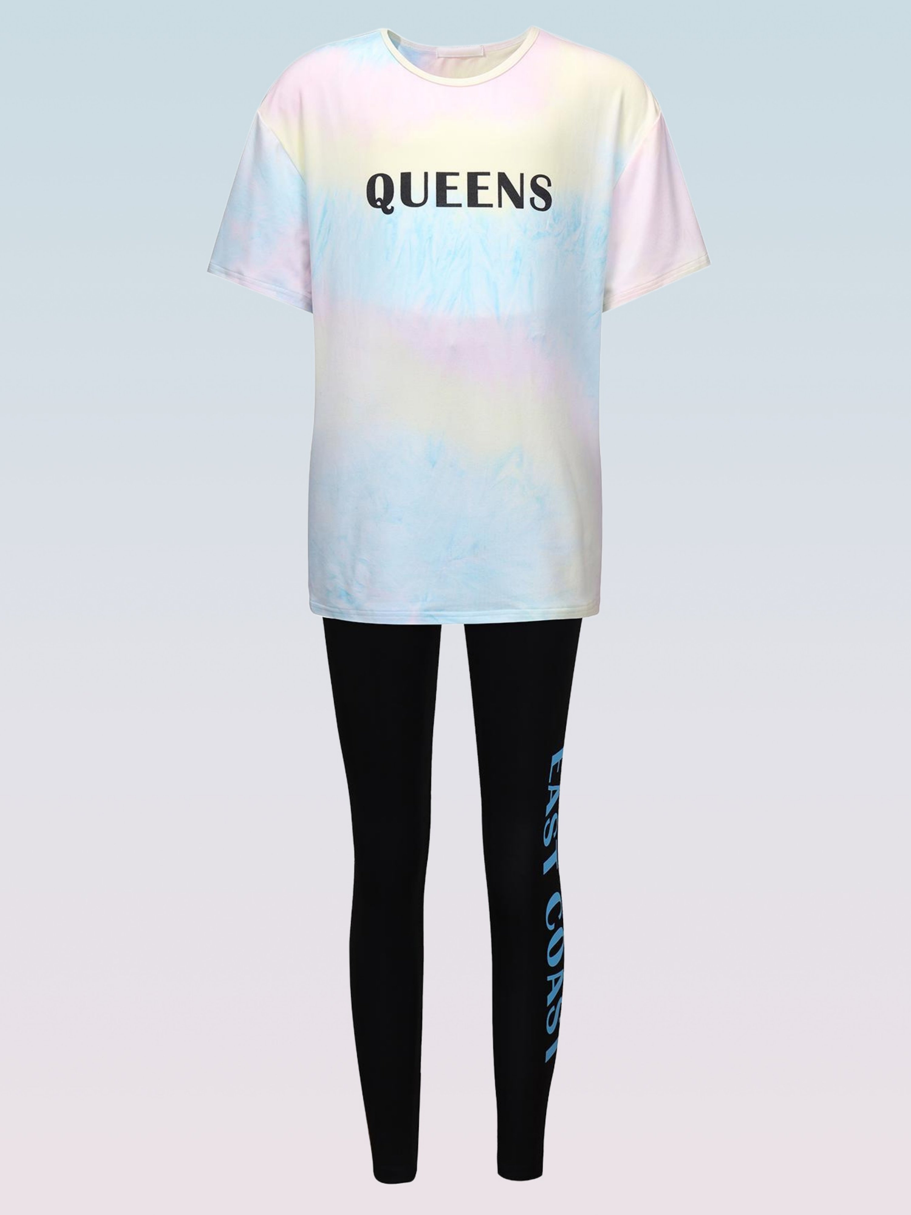 Teen Girls Tie-Dye T-Shirt and Leggings Set