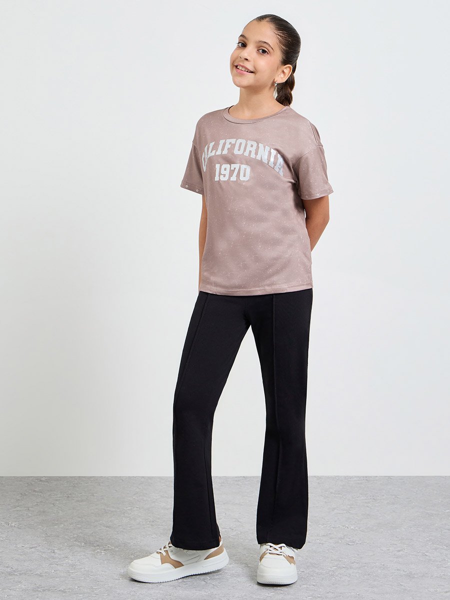 Teen Girls Acid Wash Relaxed T-Shirt