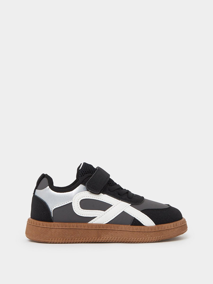 Teen Boys Color Block Sneakers with Hook and Loop