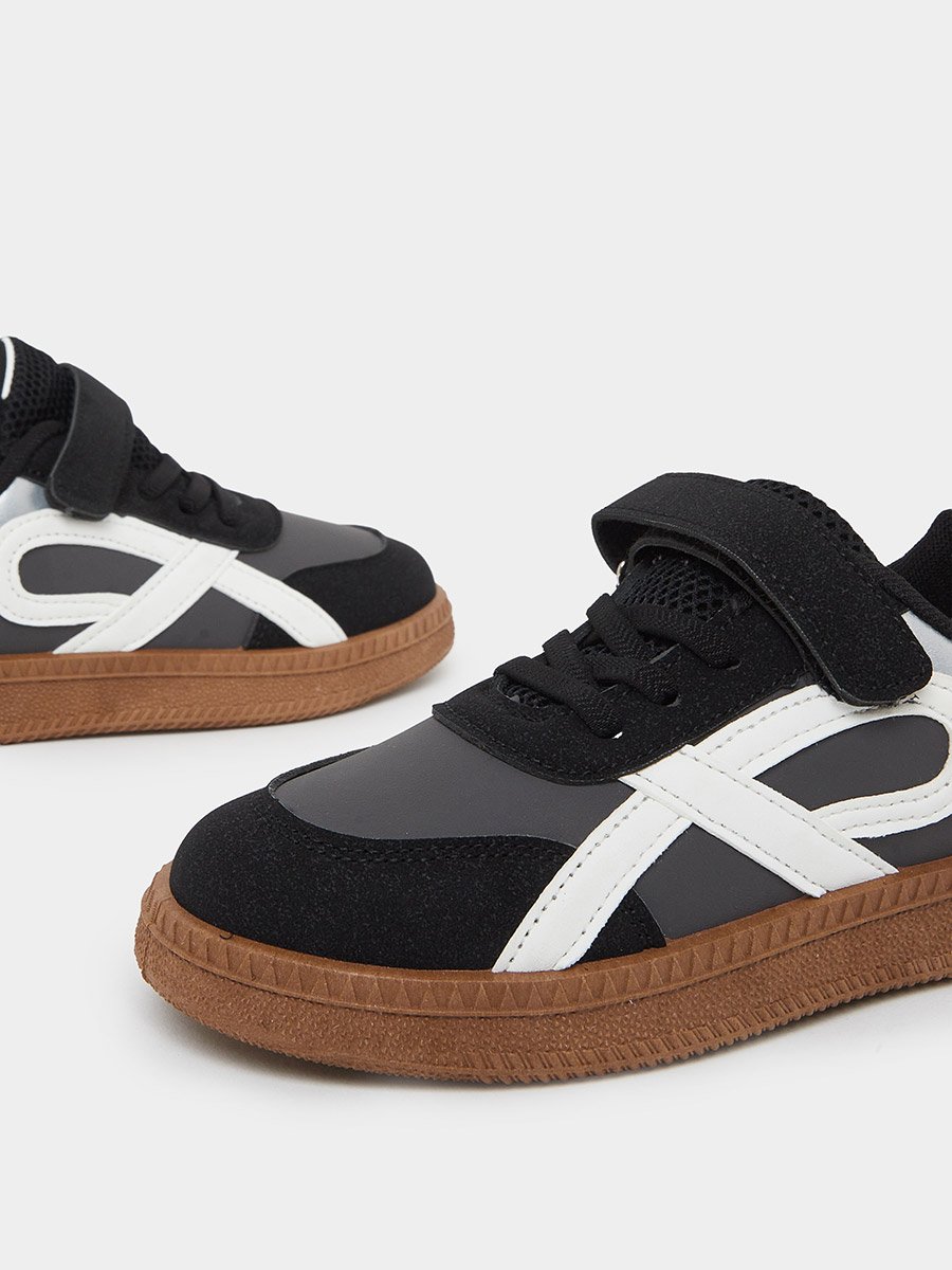 Teen Boys Color Block Sneakers with Hook and Loop