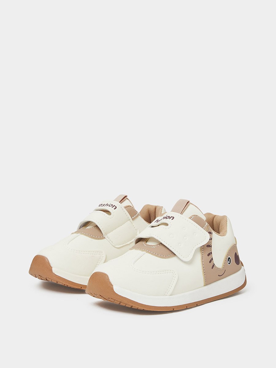 Girls Panelled Velcro Sneakers