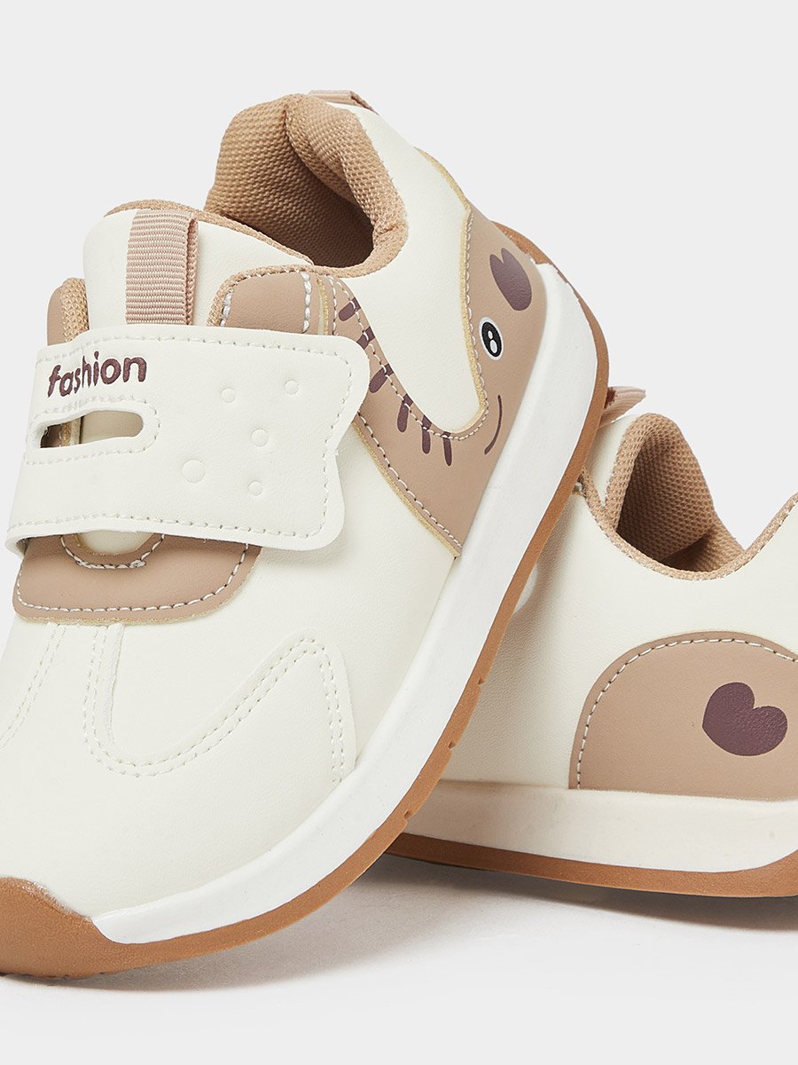Girls Panelled Velcro Sneakers