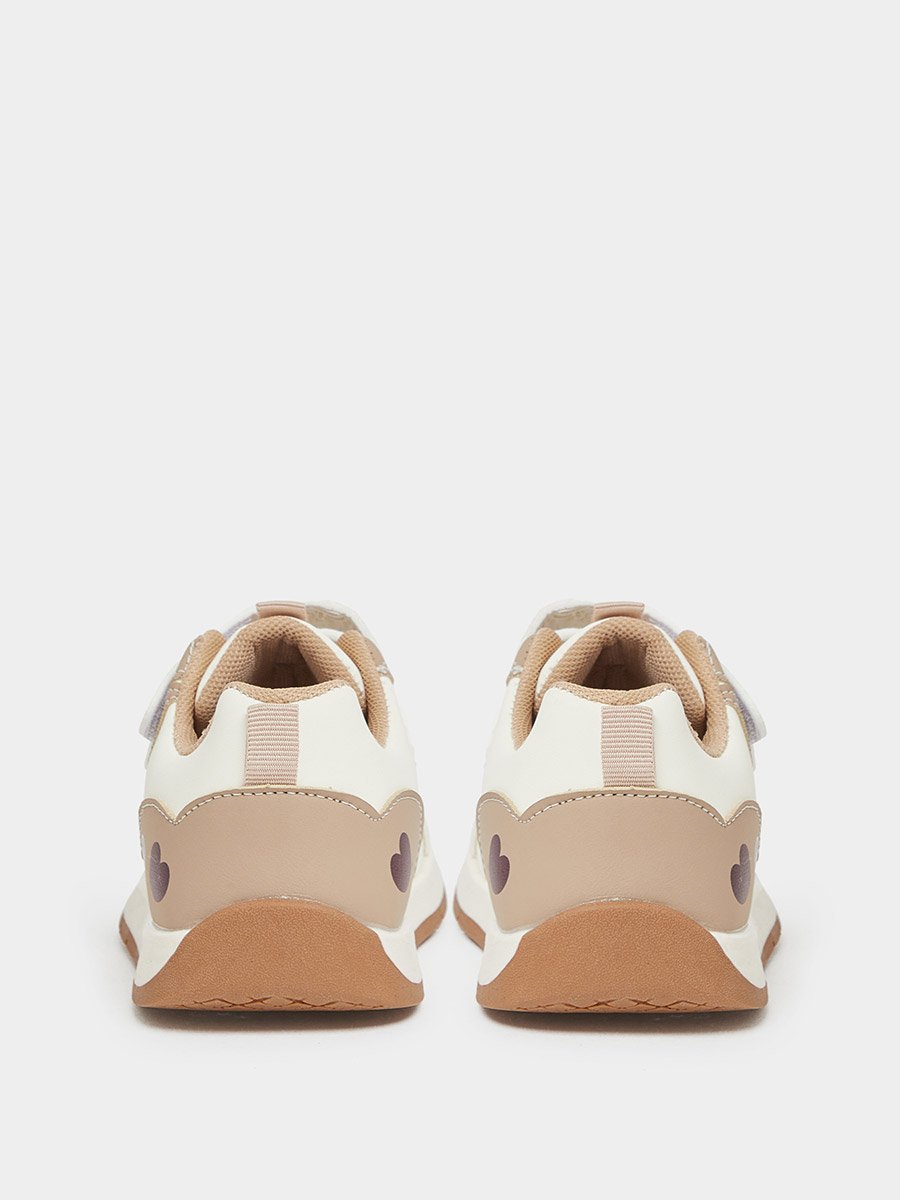 Girls Panelled Velcro Sneakers
