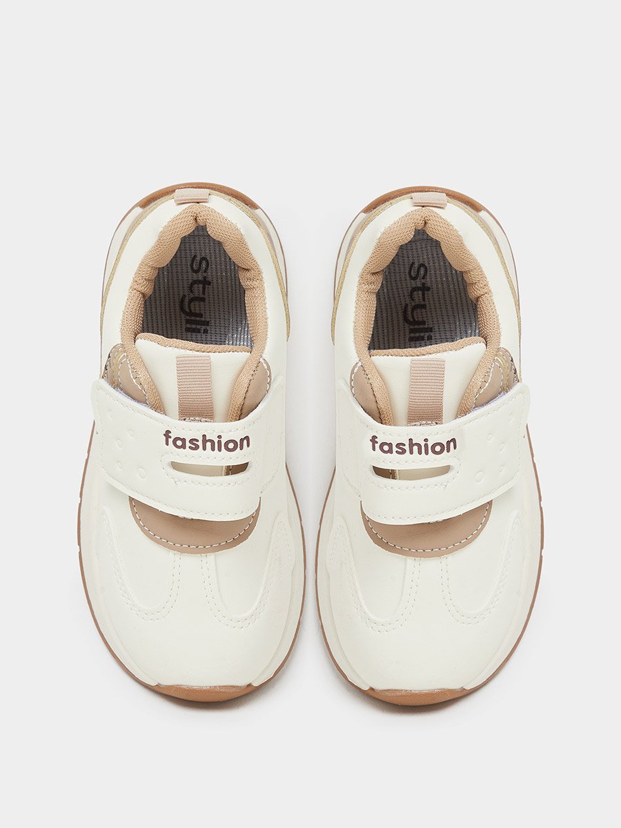Girls Panelled Velcro Sneakers