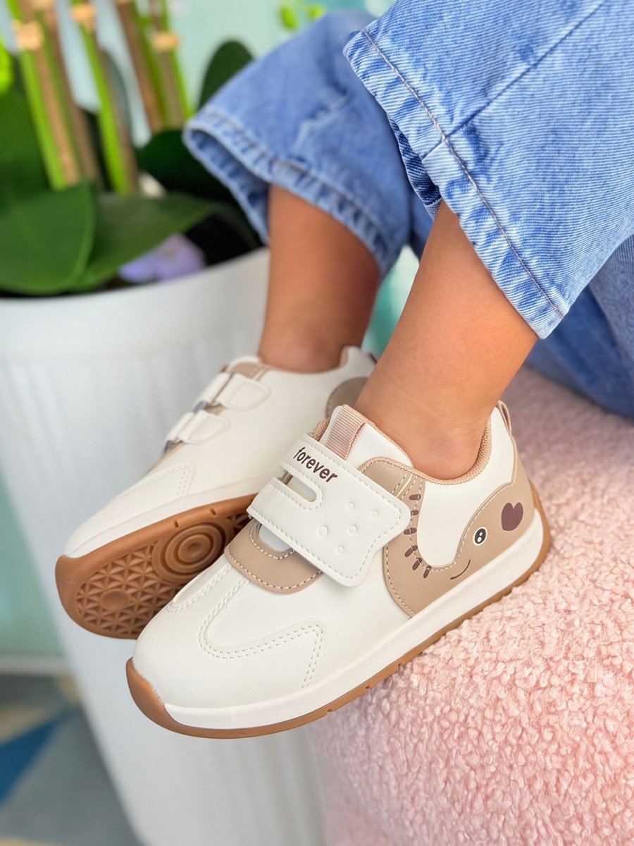 Girls Panelled Velcro Sneakers