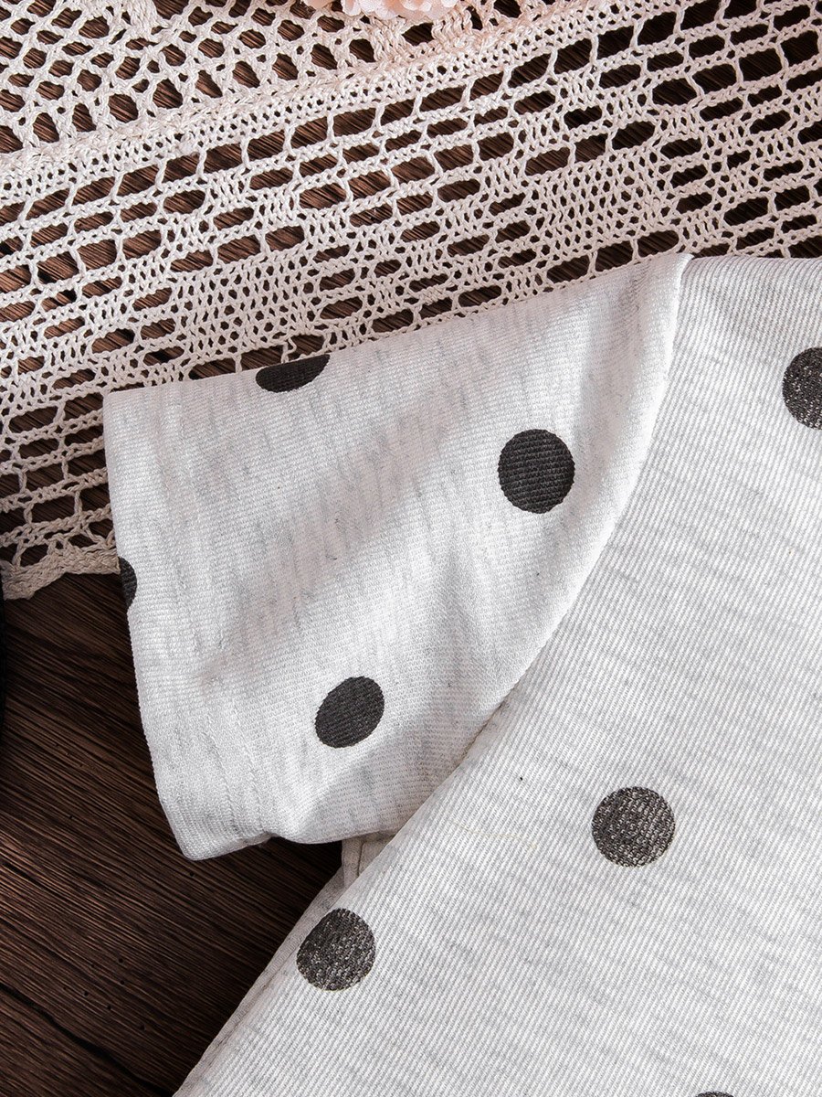 Girls Polka Dot Print Casual Dress