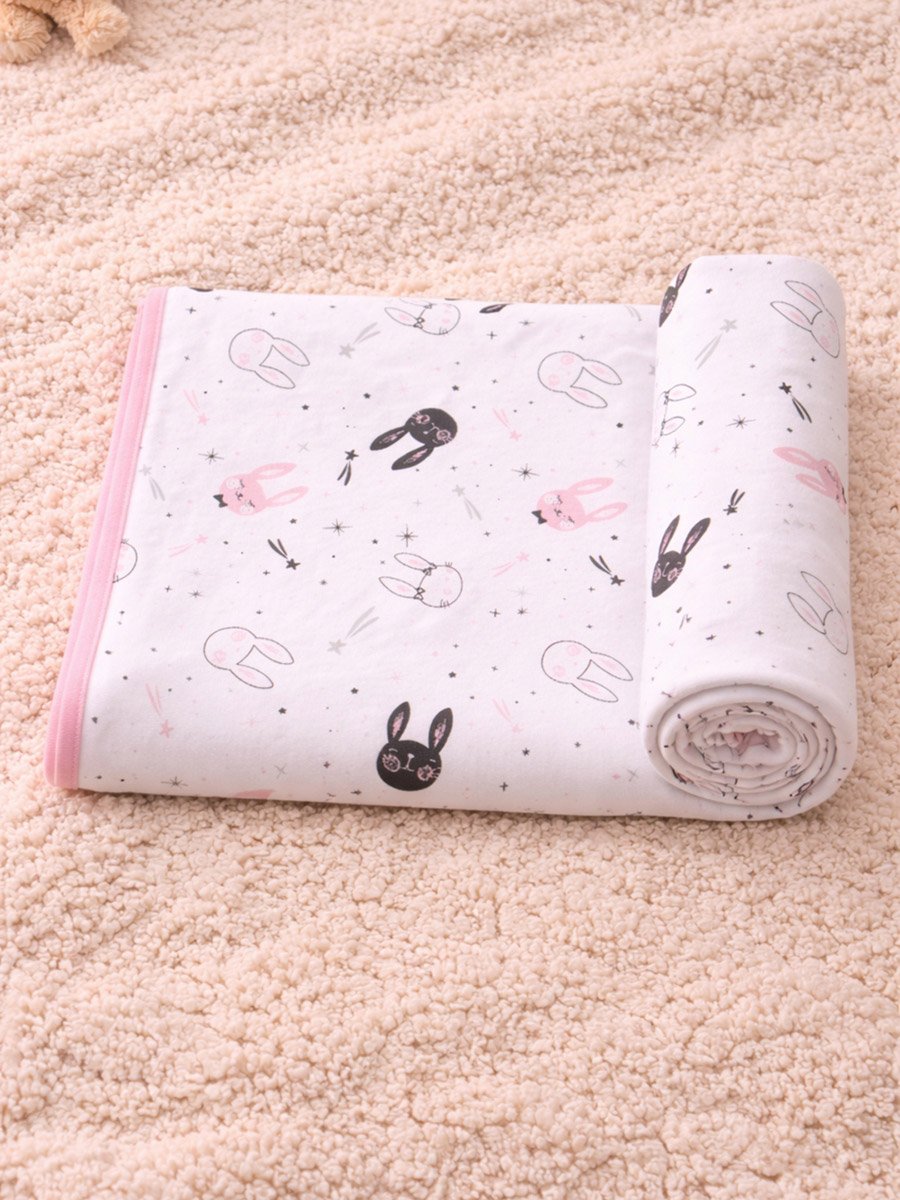 Baby Double-Sided Cotton Summer Blanket – 80 × 80 cm