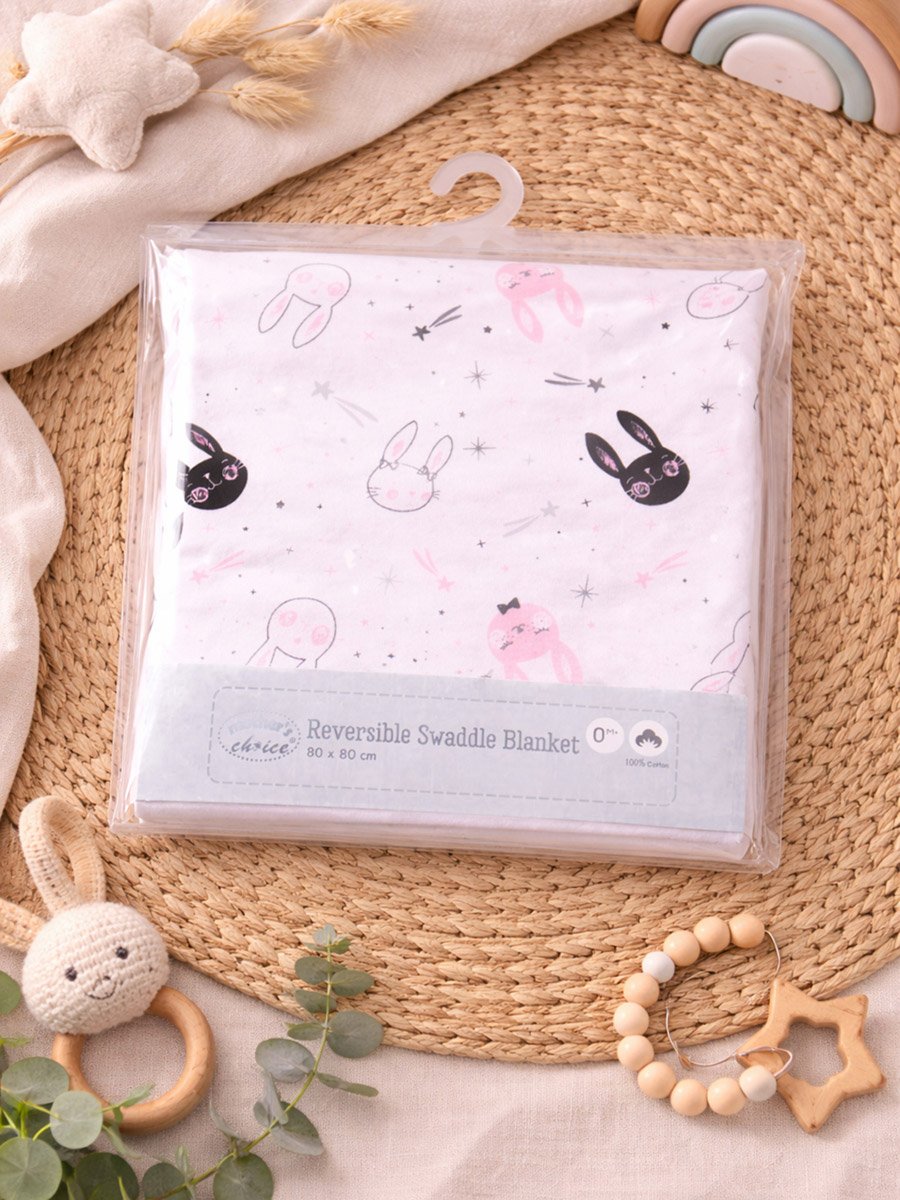 Baby Double-Sided Cotton Summer Blanket – 80 × 80 cm