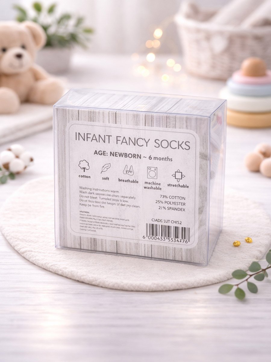 Baby Blush Pink Socks Gift Box Set 0-6M