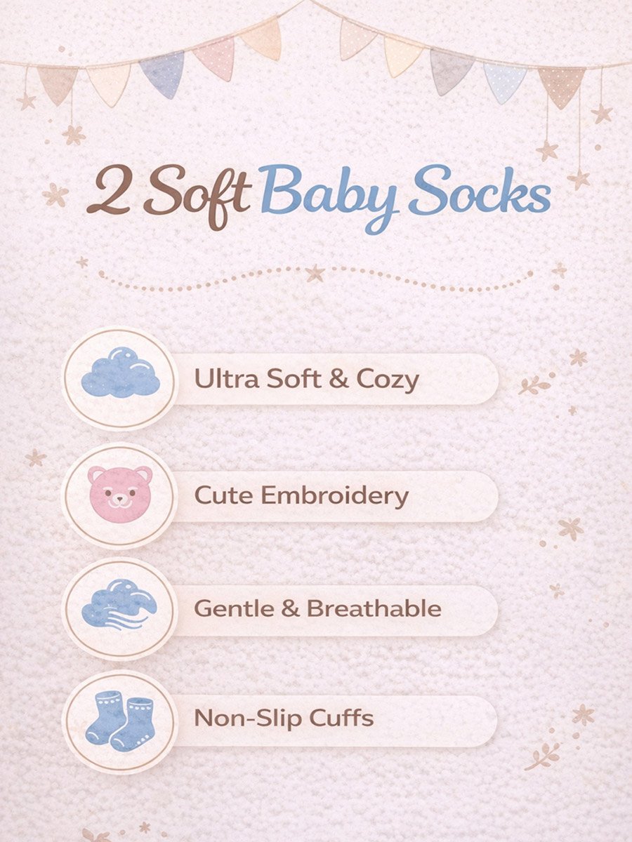 Baby Blush Pink Socks Gift Box Set 0-6M