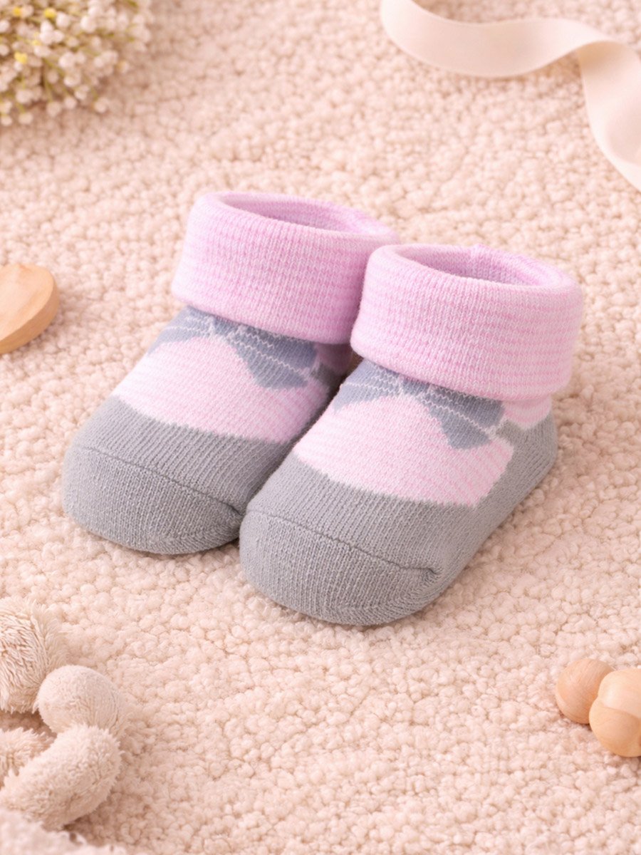 Baby Pink Cotton Socks Gift Box Set 0-6M