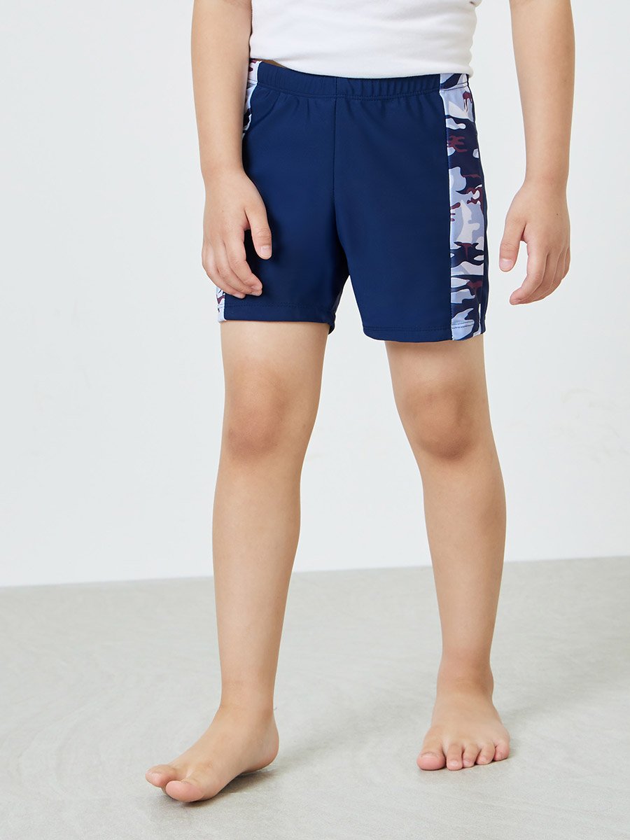 Boys Printed Swim Shorts and Cap Set
