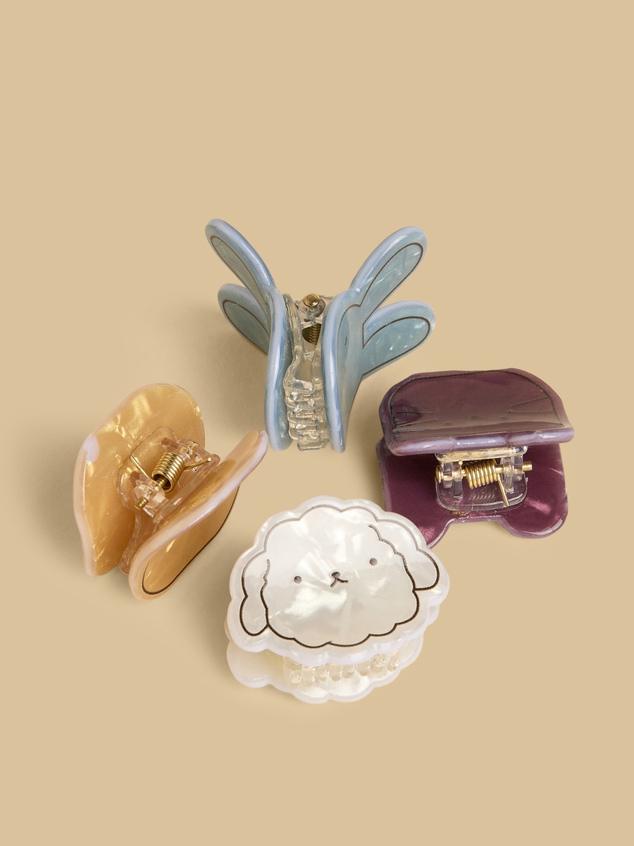 Pack of 4 - Animal Shaped Hair Clamp