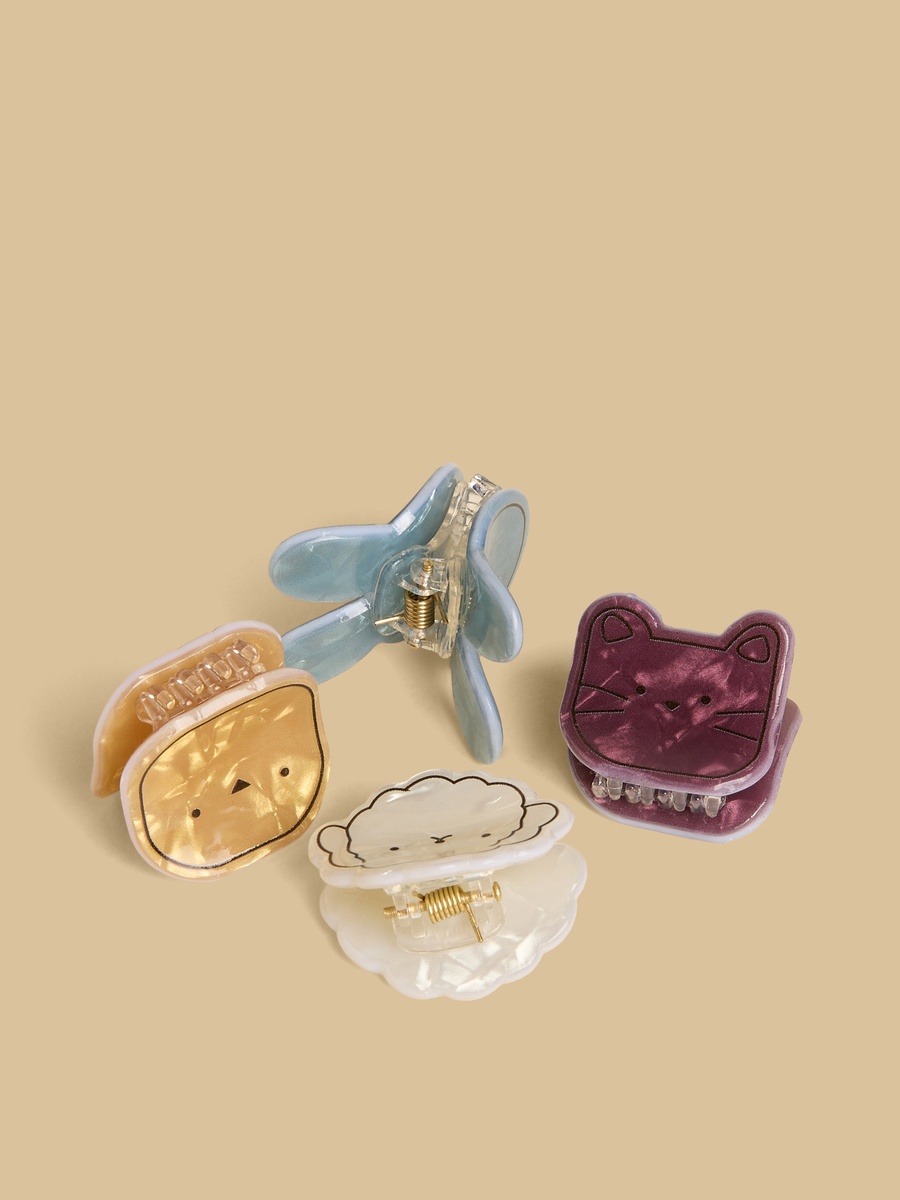 Pack of 4 - Animal Shaped Hair Clamp