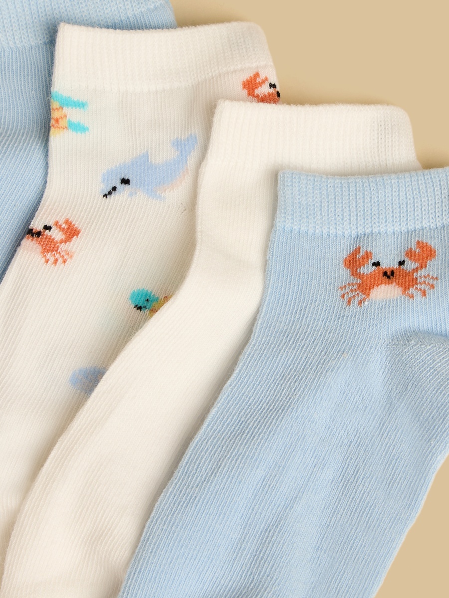 Pack of 5 - Underwater Print Ankle Length Socks