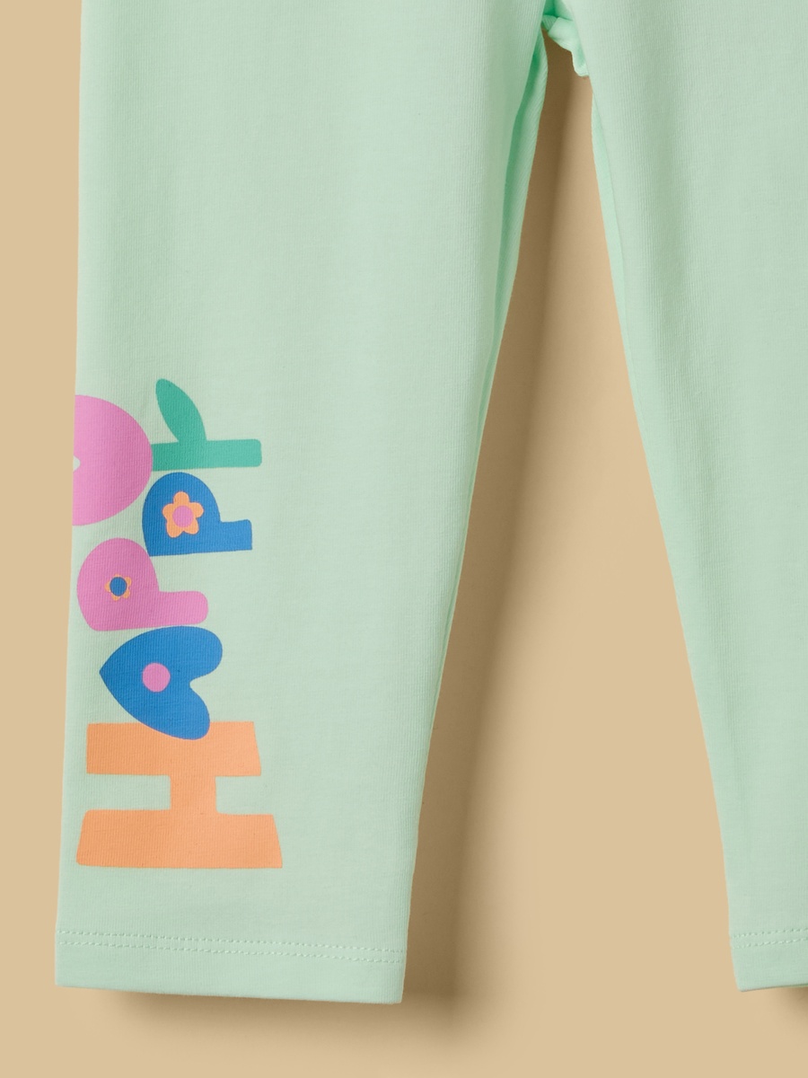 Slogan Print Leggings