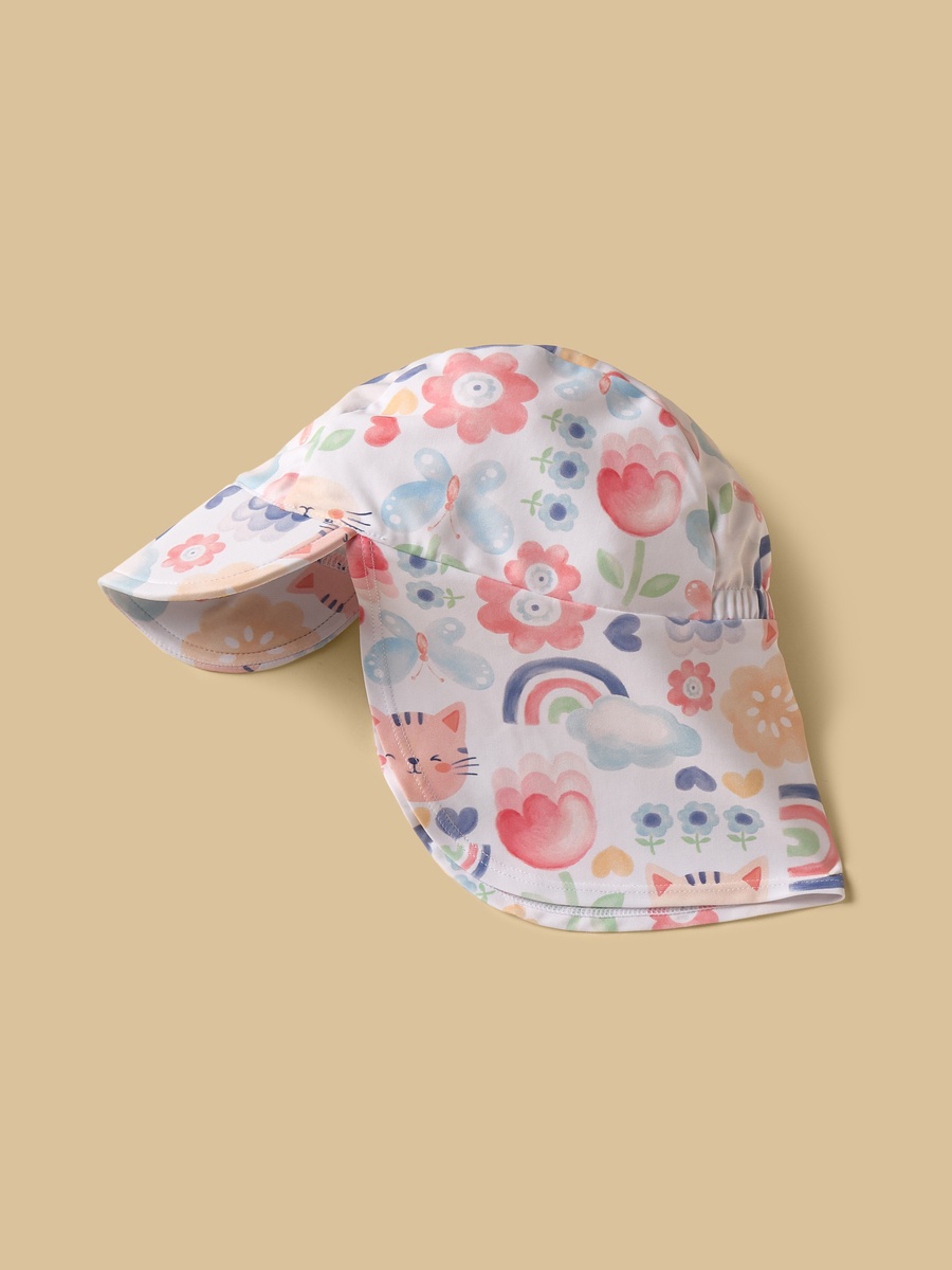 Printed Swimsuit with Hat