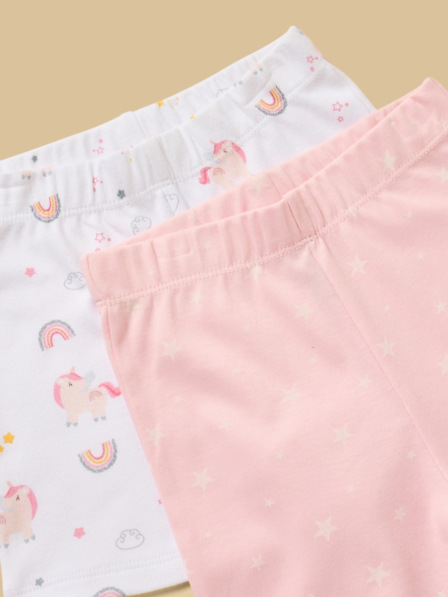 Pack of 2 - Unicorn Print Shorts Set