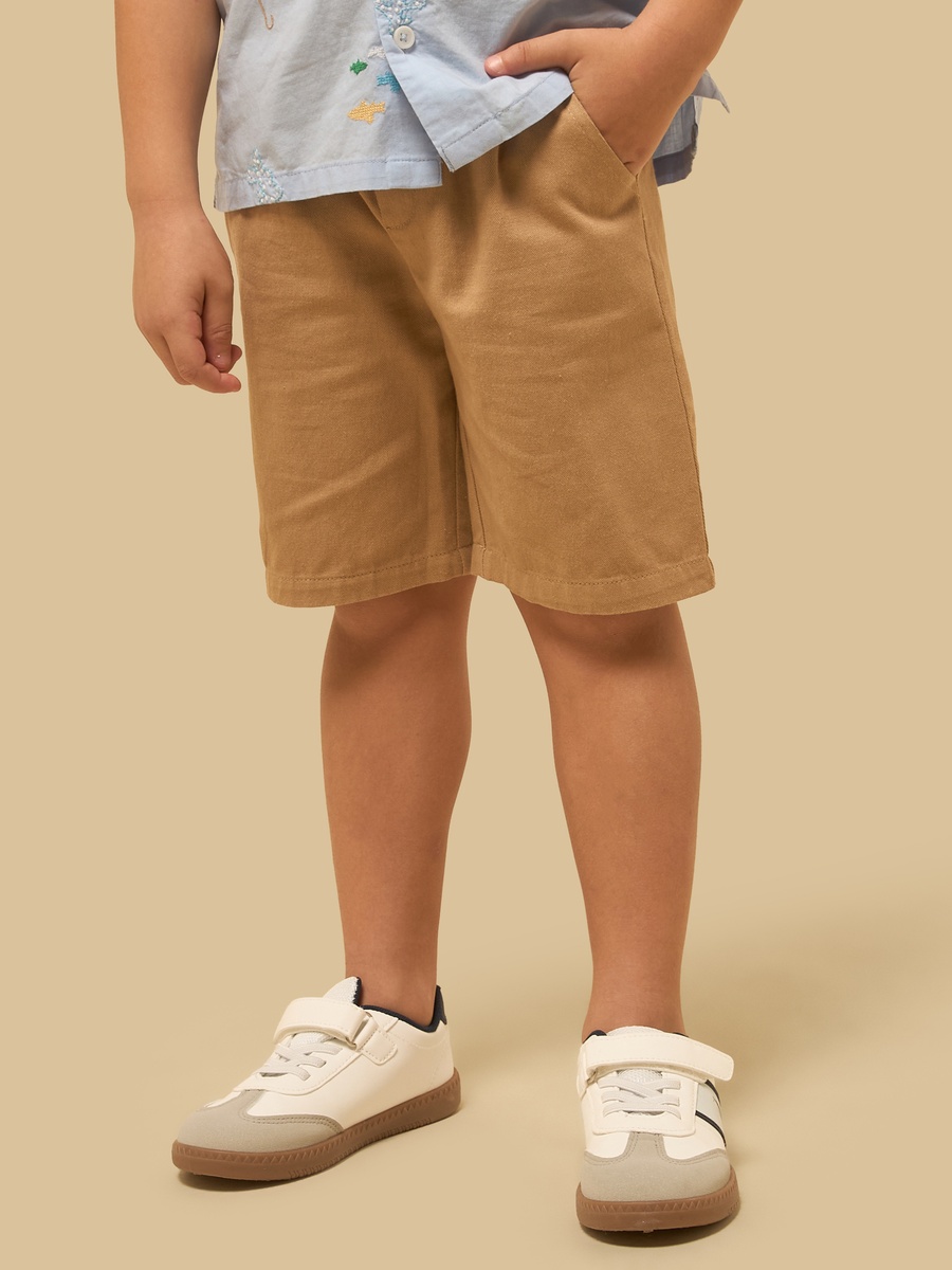 Embroidered Linen Blend Shirt and Shorts Set
