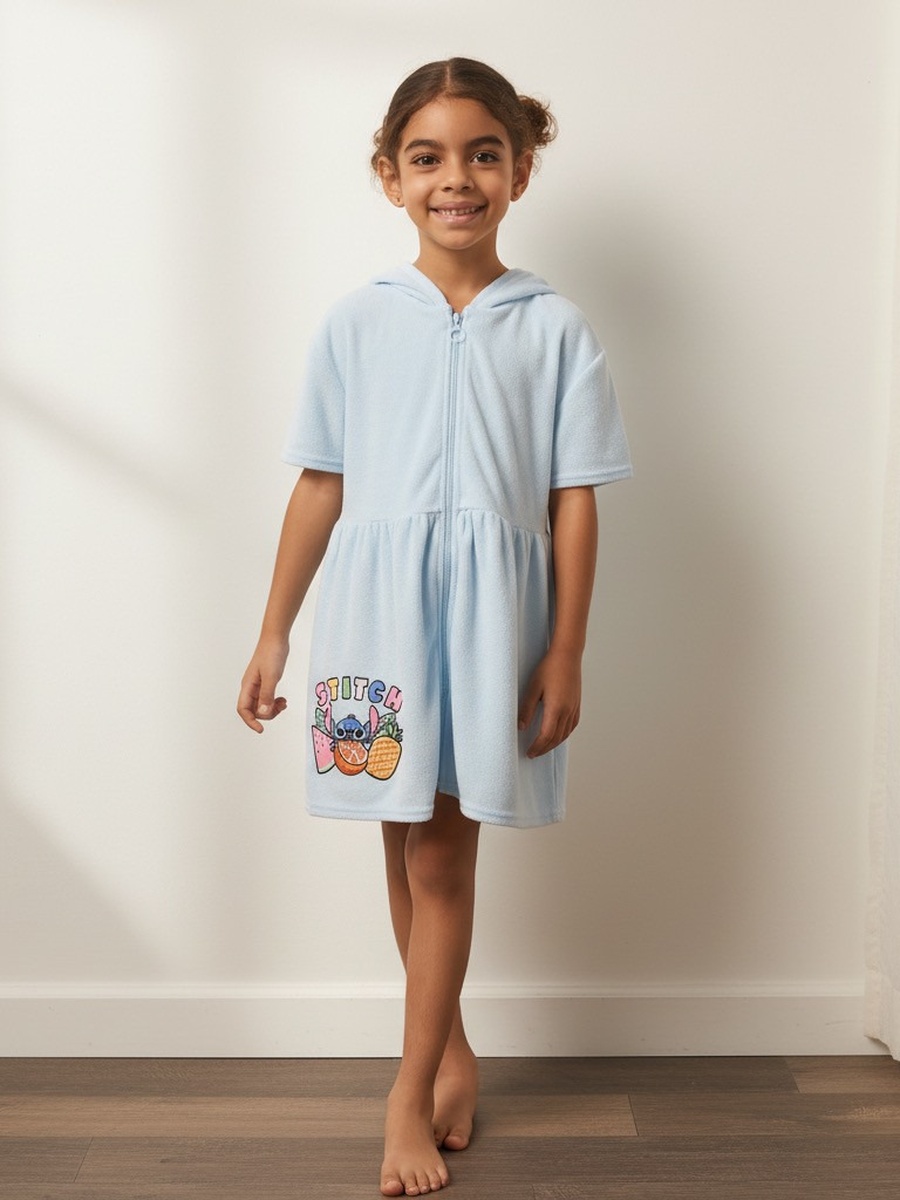 Stitch Embroidered Hooded Cover Up