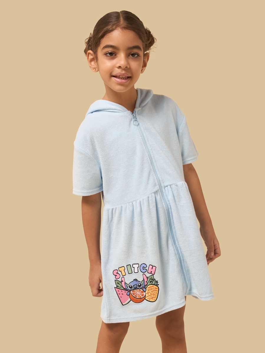 Stitch Embroidered Hooded Cover Up