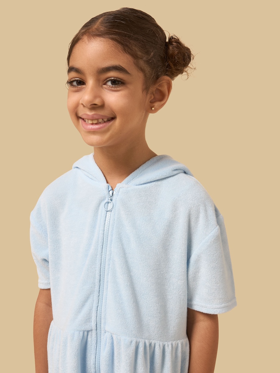 Stitch Embroidered Hooded Cover Up