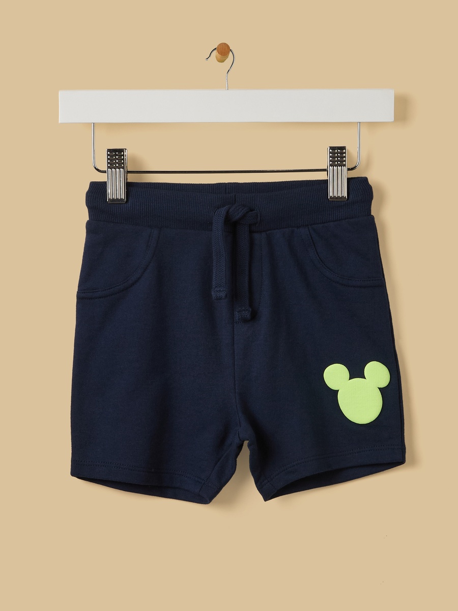 Mickey Mouse Print Cotton T-Shirt and Shorts Set